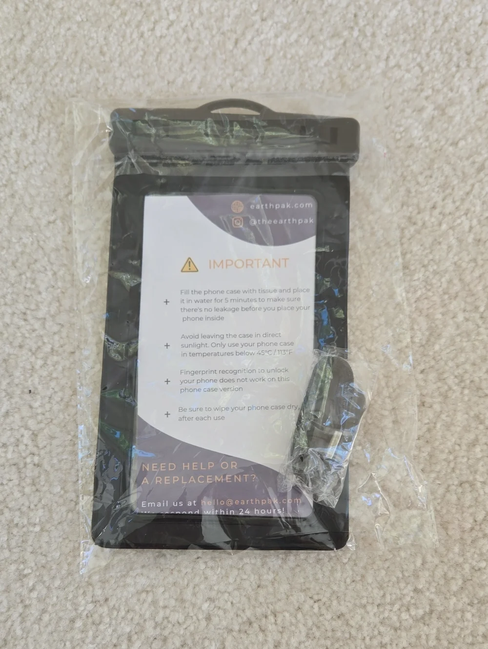 Waterproof Phone Case - Black